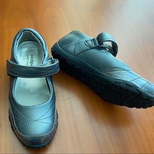Pediped Flex Piper Pewter Girls Maryjane Shoes